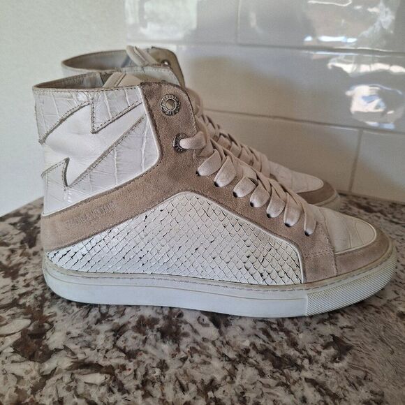 Zadig & Voltaire High Top Sneakers size 38/8 US - Picture 1 of 12